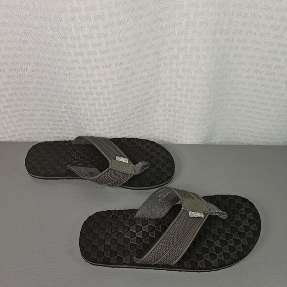 Flojos Men's Black and Gray Flip-Flop Sandals and Beach Shoes Size 9 - Picture 4 of 8